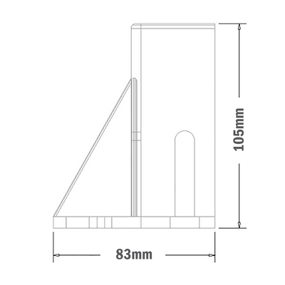 33-45453S-0 MODULAR SOLUTIONS MOUNTING FOOT 2 SIDED FOR 45 X 45 PARTICALLY ENCLOSED